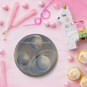 Elfenbeinplaneten Pappteller (Party)