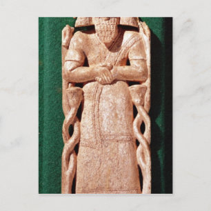Elfenbeinplaquette eines Gottes Postkarte