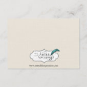 Elfenbeinquilz-Diamanten-Polsterwickler Begleitkarte (Rückseite)