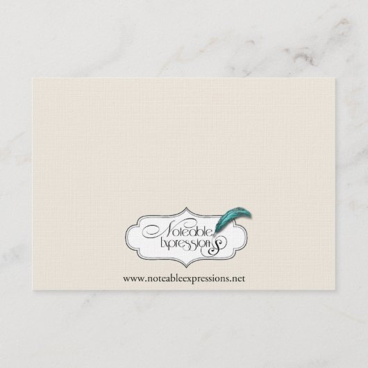 Elfenbeinquilz-Diamanten-Polsterwickler Begleitkarte (Rückseite)