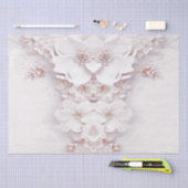 Elfenbeinrosa Blumengewebe Seidenpapier (Handwerk)