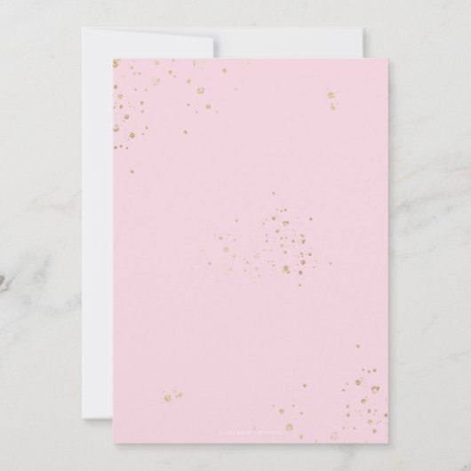 Elfenbeinrosa Blush Geometric Baby Dusche Einladung (Rückseite)