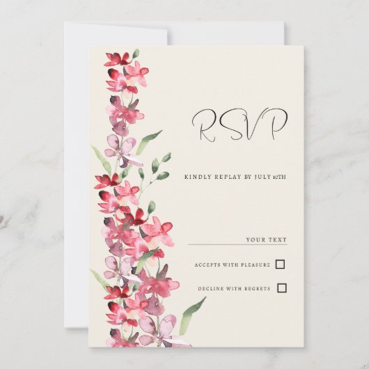 Elfenbeinrosa Bordeaux grüne UAWG Einladung (Vorderseite)