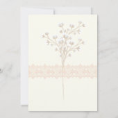 Elfenbeinrosa Rosa Blütenblüte Natur Einladung zur (Rückseite)