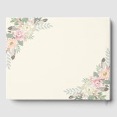 Elfenbeinrosa und Gold Floral Boho Wedding Monogra Gästebuch (Rückseite)