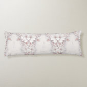 Elfenbeinrot Rosa Blumenkissen Seitenschläferkissen (Rückseite)