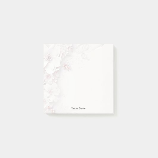 Elfenbeinrot Rosa Blumenstrauß Post it Notes Post-it Klebezettel (Vorderseite)