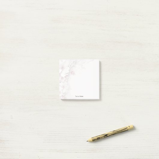 Elfenbeinrot Rosa Blumenstrauß Post it Notes Post-it Klebezettel (Auf Schreibtisch)