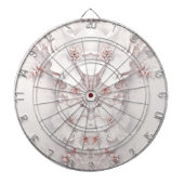 Elfenbeinrot Rosa Dartboard Dartscheibe (vorne)
