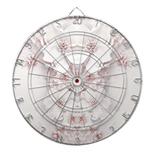 Elfenbeinrot Rosa Dartboard Dartscheibe (vorne)