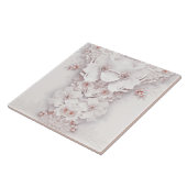 Elfenbeinrot Rosa Keramik Tile Fliese (Seite)