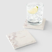 Elfenbeinrot Rosa Untersetzer (Seitenansicht)