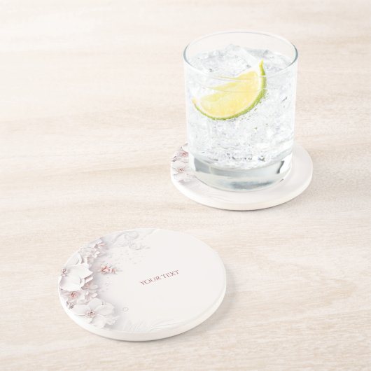 Elfenbeinrot Rosa Untersetzer (Seite)