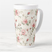 Elfenbeinrot Roses Roses Bloral Milchtasse (Rechte Ecke)