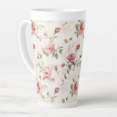 Elfenbeinrot Roses Roses Bloral Milchtasse (Linke Ecke)