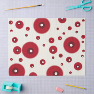 Elfenbeinrote Punkte, funky Muster Decoupage Seidenpapier