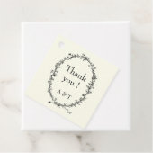 Elfenbeinschicke Hochzeit rustikaler Kranz Geschenkanhänger (Beispiel)