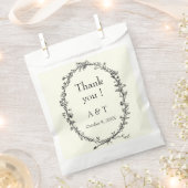 Elfenbeinschicke Hochzeit rustikaler Kranz Geschenktütchen (Ausgeschnitten)