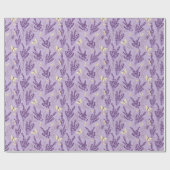 Elfenbeinschmetterlinge mit Lavendel-Blume Geschenkpapier (Flach)