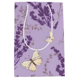 Elfenbeinschmetterlinge mit Lavendel-Blume Mittlere Geschenktüte