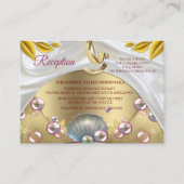 Elfenbeinseide, Goldeln und Perlen und Marmor Begleitkarte (Vorderseite)
