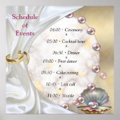 Elfenbeinseide, Goldeln und Perlen und Marmor Poster (Vorne)