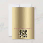 Elfenbeinseide, Goldeln und Perlen und Marmor RSVP Karte (Rückseite)