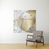 Elfenbeinseide, Goldeln und Perlen und Marmor Wandteppich (Beispiel)