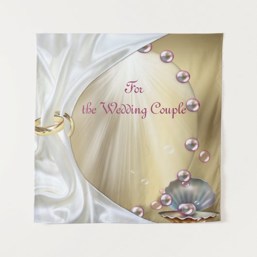 Elfenbeinseide, Goldeln und Perlen und Marmor Wandteppich (Vorderseite)