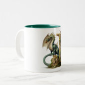 Elfenbeinskala: Niedlicher Drachencup - Typ I Zweifarbige Tasse (Vorderseite Links)