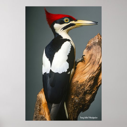 Elfenbeinspecht Poster (Vorne)