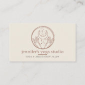 Elfenbeinstars Energieheilung Hand Moon spirituell Visitenkarte (Rückseite)