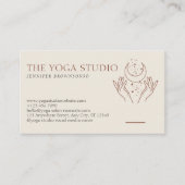 Elfenbeinstars Energieheilung Hand Moon spirituell Visitenkarte (Vorderseite)