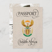 Elfenbeinsüdafrikanischer Pass Save the Date (Vorne/Hinten)