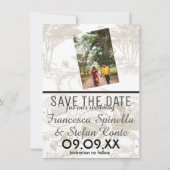 Elfenbeinsüdafrikanischer Pass Save the Date (Rückseite)