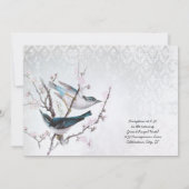 Elfenbeinvögel Vintager Vogelkäfig Einladung (Rückseite)