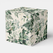 Elfenbeinwasserfarbe Grünes Brautparty Geschenkschachtel (Rückseite)