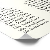 Elfenbeinwasserfarbe Lila Gold Weißes Sitzdiagramm Poster (Ecke)