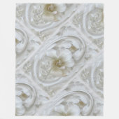 Elfenbeinweiß Fleecedecke (Vorderseite)