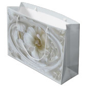 Elfenbeinweiß Große Geschenktüte (Rückseite Schrägansicht)