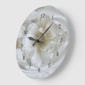 Elfenbeinweiß Große Wanduhr (Winkel)