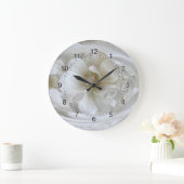 Elfenbeinweiß Große Wanduhr (Zuhause)