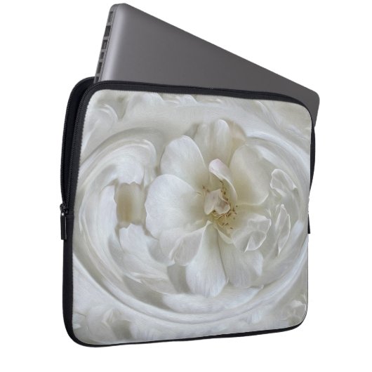 Elfenbeinweiß Laptopschutzhülle (Vorne Rechts)