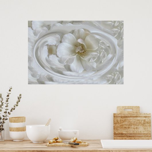 Elfenbeinweiß Poster (Küche)
