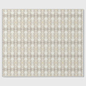 Elfenbeinweißblumengold Blätter Umschlagpapier Geschenkpapier (Flach)