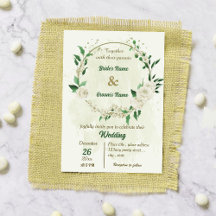 Elfenbeinweiße Blume Grüne Hochzeit