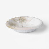 Elfenbeinweiße Blume Pappteller (Gewinkelt)