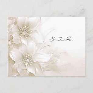 Elfenbeinweiße Blume Postkarte