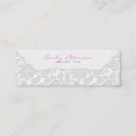 Elfenbeinweiße Blütendampfer Mini Visitenkarte (Vorderseite)