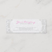 Elfenbeinweiße Blütendampfer Mini Visitenkarte (Rückseite)